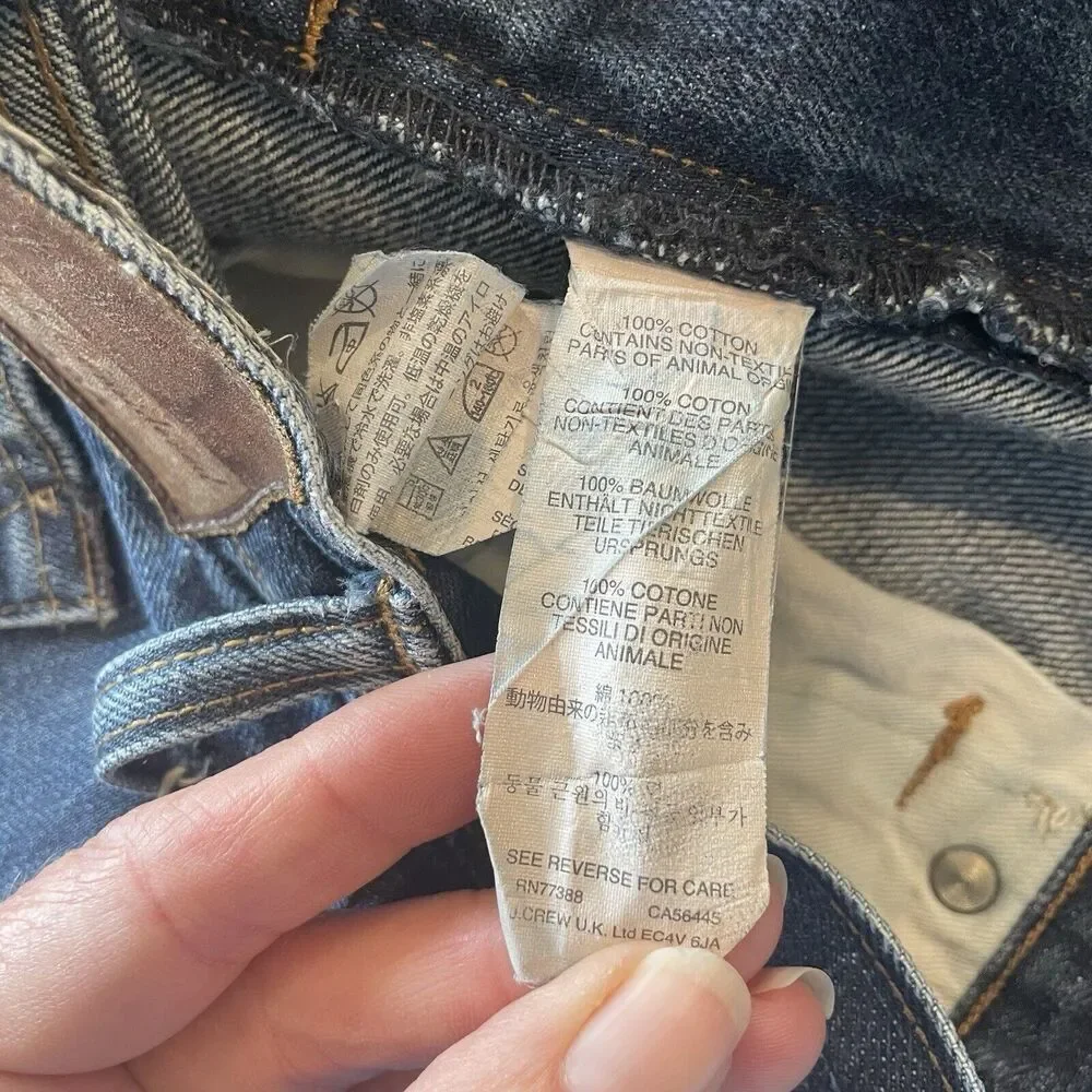 J Crew Men's 484 Slim Fit Jeans Straight Leg 32 x‎ 34 Tapered Dark Wash Jcrew